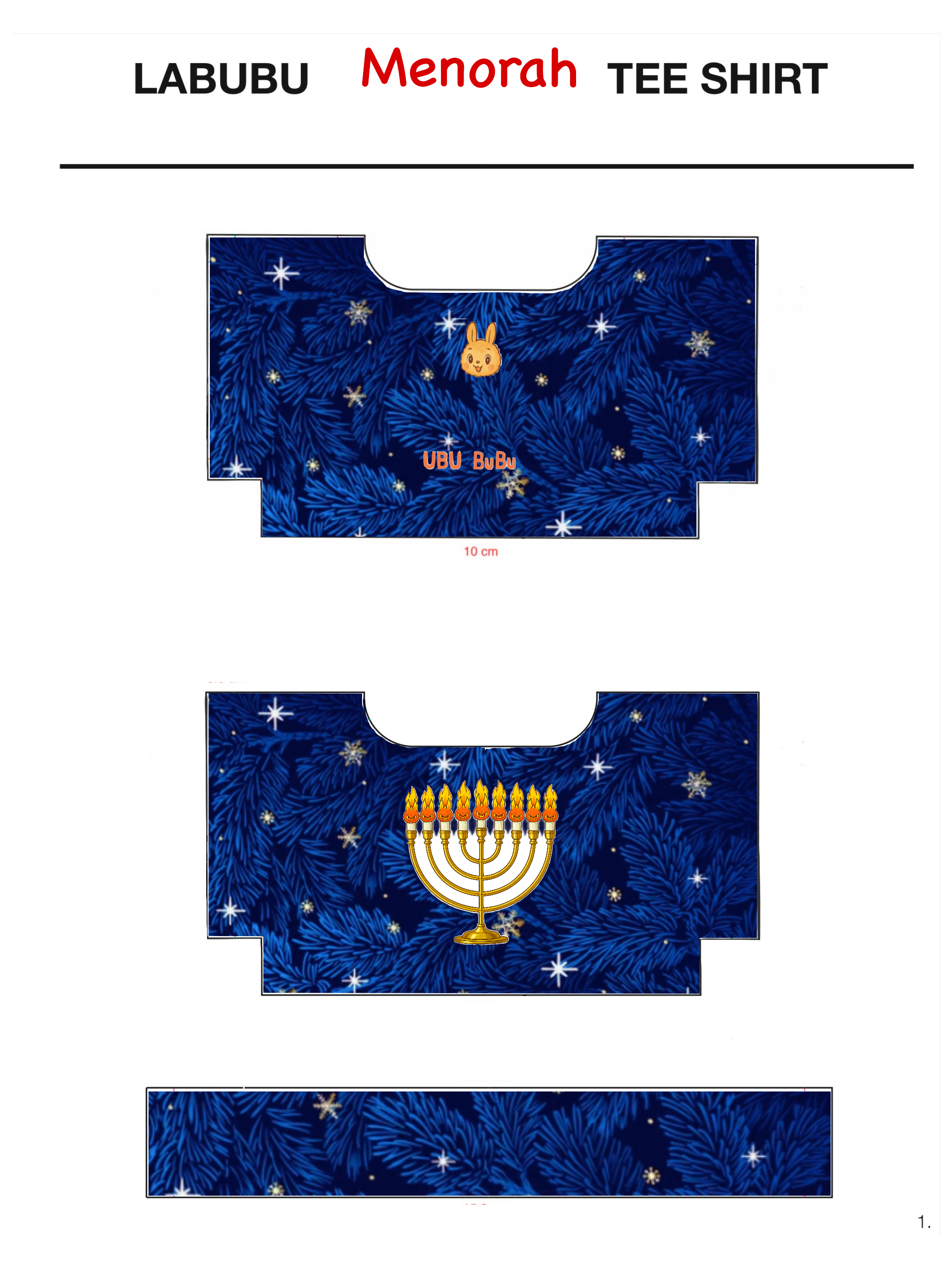 t-shirt "menorah"